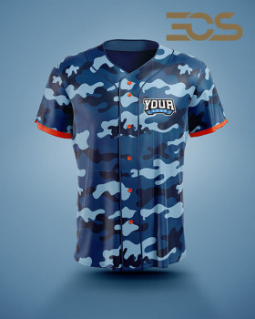 ﻿Baseball/Softball Fullbutton Jersey Camo 