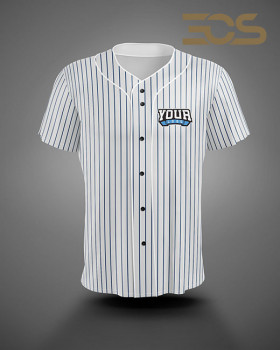 ﻿Baseball/Softball Fullbutton Jersey Pinstripe 