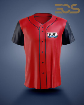 ﻿Baseball/Softball Fullbutton Jersey Simple stripe 