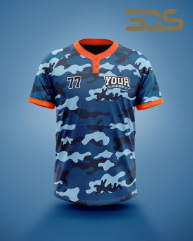 ﻿Baseball/Softball 2 button Jersey Camo 