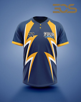 ﻿Baseball/Softball 2 button Jersey Lightning 